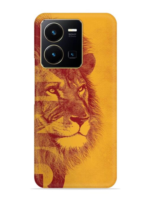 Gold Lion Crown Art Snap Case for Vivo Y35 Zapvi