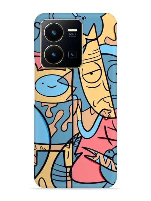 Silly Face Doodle Snap Case for Vivo Y35 Zapvi