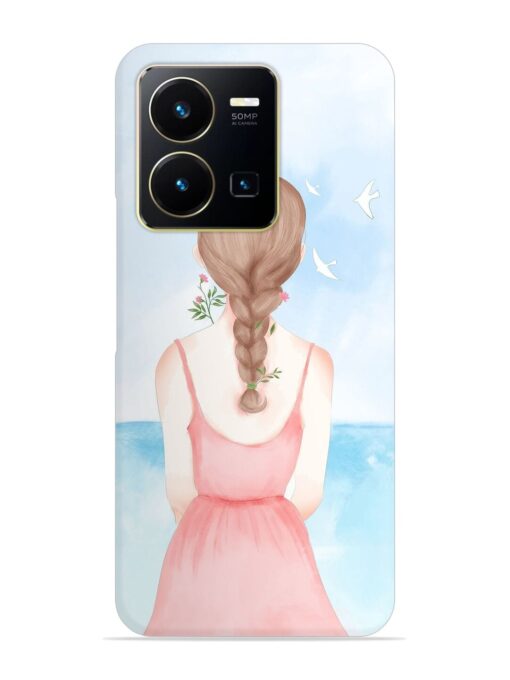 Watercolor Girl Vector Snap Case for Vivo Y35 Zapvi