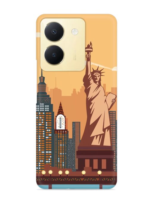 New York Statue Of Liberty Architectural Scenery Snap Case for Vivo Y36 Zapvi