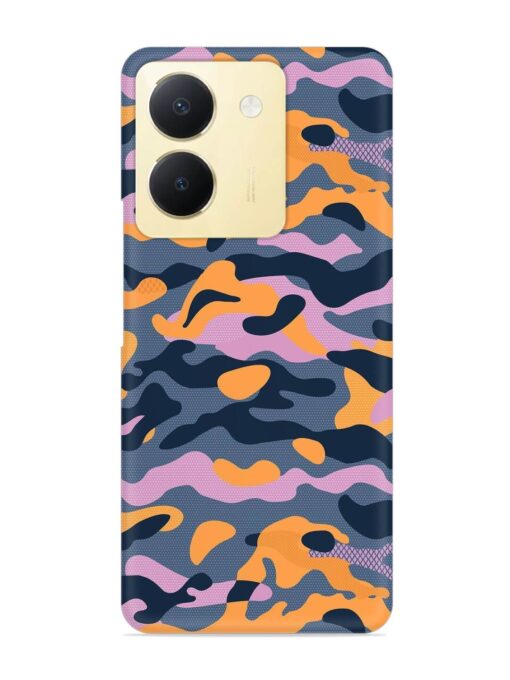 Camouflage Army Military English Orange Art Snap Case for Vivo Y36