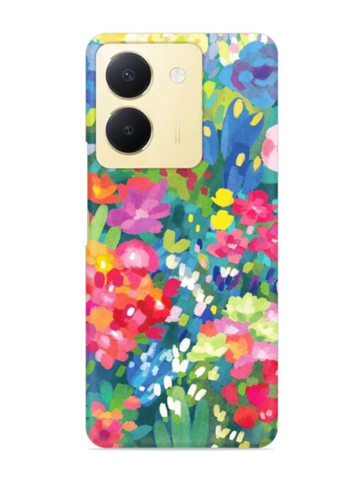 Watercolor Flower Art Snap Case for Vivo Y36 Zapvi