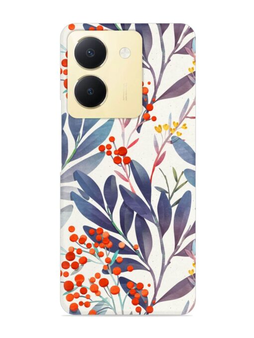 Seamless Floral Pattern Snap Case for Vivo Y36