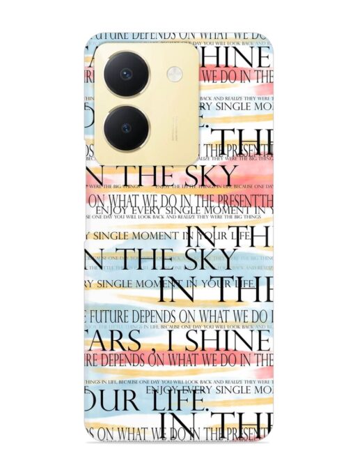 Seamless Slogans Pattern Snap Case for Vivo Y36