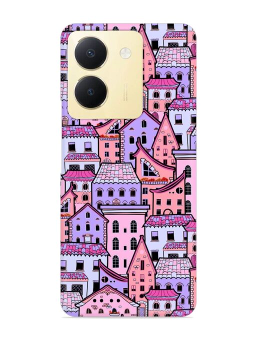 Seamless Pattern Houses Snap Case for Vivo Y36