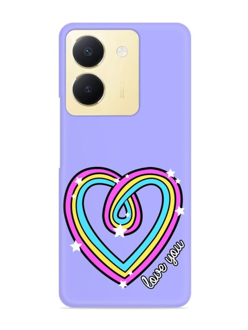 Colorful Rainbow Heart Snap Case for Vivo Y36