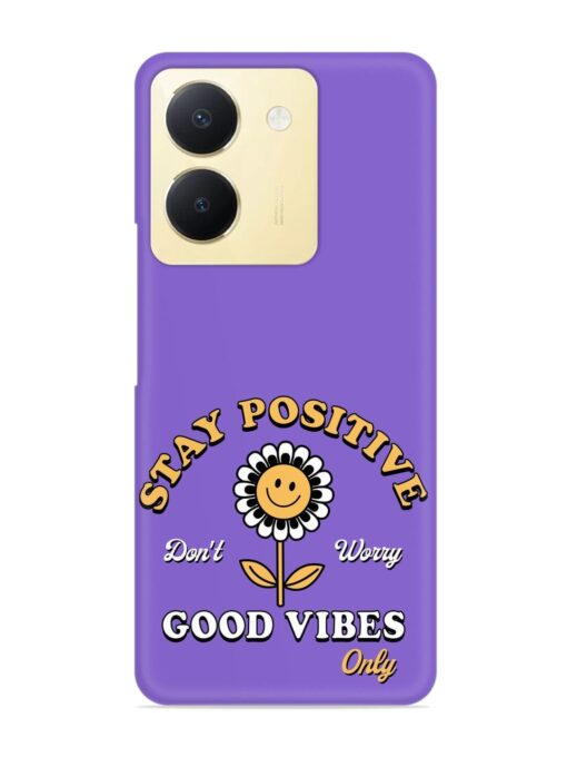 Retro Positive Flower Snap Case for Vivo Y36