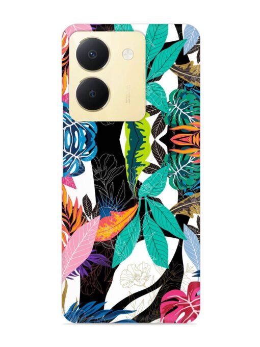 Floral Pattern Bright Snap Case for Vivo Y36