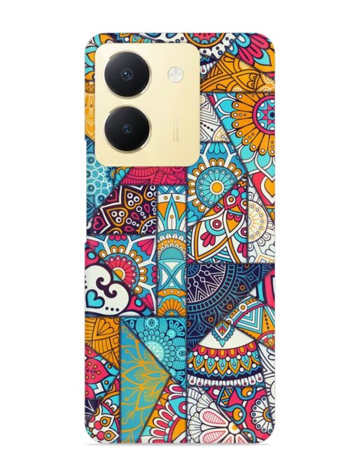 Patchwork Pattern Vintage Snap Case for Vivo Y36 Zapvi