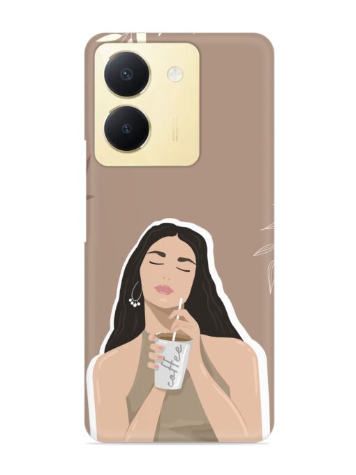 Girl With Coffee Snap Case for Vivo Y36