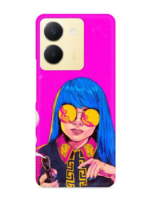 Aesthetic Anime Girl Snap Case for Vivo Y36