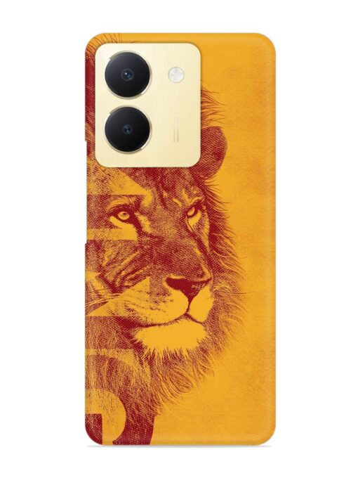 Gold Lion Crown Art Snap Case for Vivo Y36