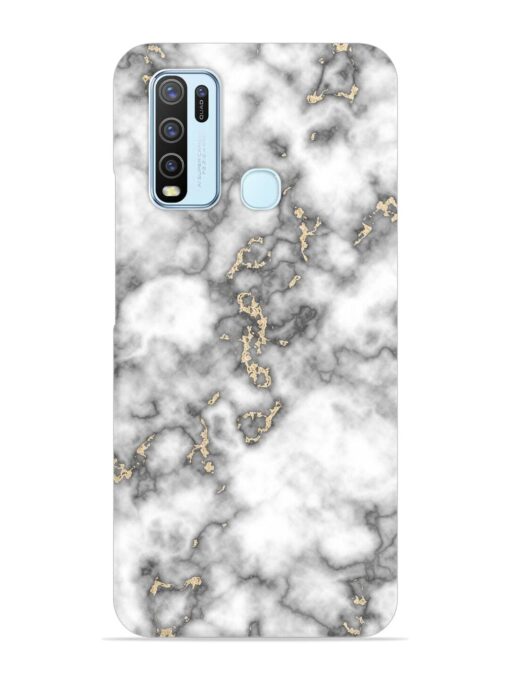 Gray And Gold Marble Snap Case for Vivo Y50 Zapvi