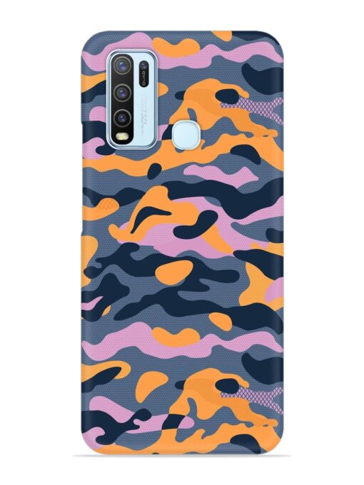 Camouflage Army Military English Orange Art Snap Case for Vivo Y50 Zapvi