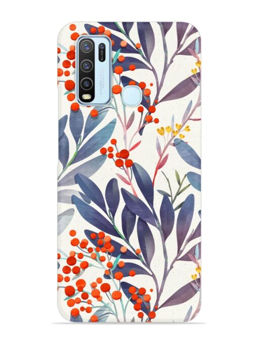 Seamless Floral Pattern Snap Case for Vivo Y50 Zapvi