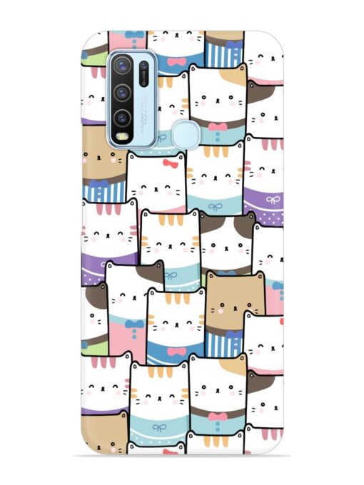 Cute Adorable Cat Snap Case for Vivo Y50 Zapvi