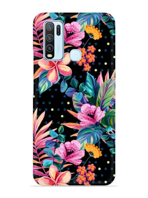 Seamless Floral Pattern Snap Case for Vivo Y50 Zapvi