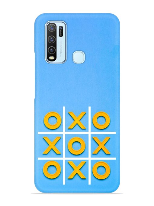 Yellow Plastic Crosses Snap Case for Vivo Y50 Zapvi