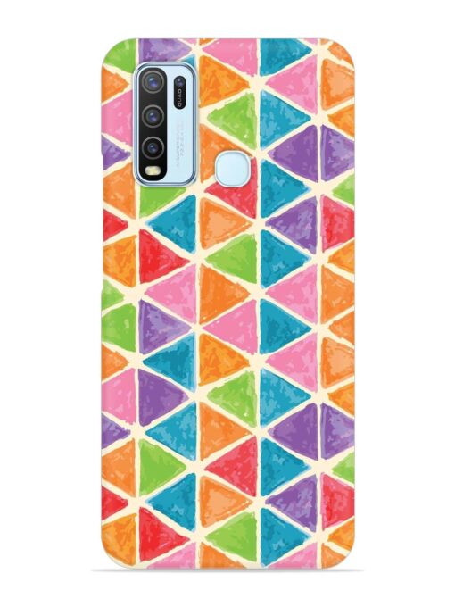 Seamless Colorful Isometric Snap Case for Vivo Y50 Zapvi