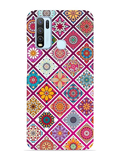 Seamless Tile Pattern Snap Case for Vivo Y50 Zapvi