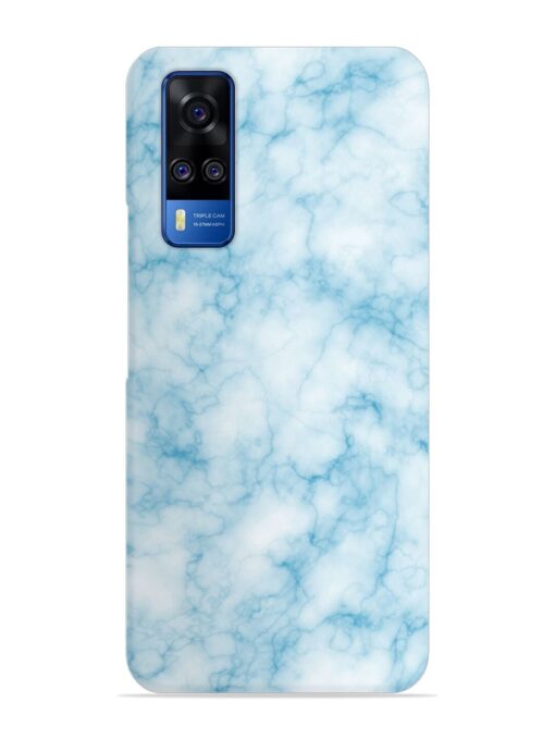 Blue White Natural Marble Snap Case for Vivo Y51 Zapvi