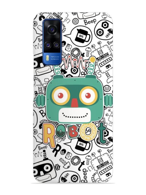 Robot Modern Seamless Pattern Snap Case for Vivo Y51