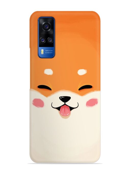 Cute Dog Face Vector Snap Case for Vivo Y51 Zapvi