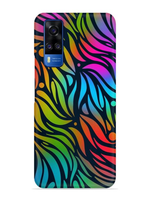 Abstract Leaf Design Snap Case for Vivo Y51 Zapvi