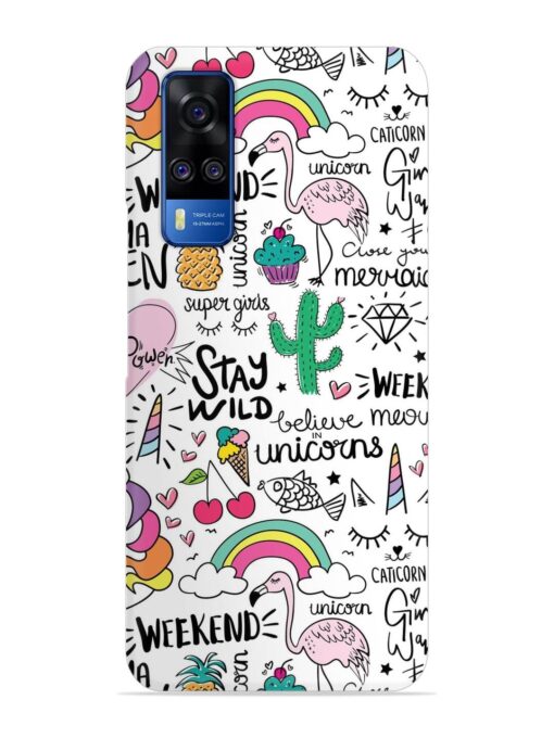 Unicorn Ice Cream Snap Case for Vivo Y51 Zapvi