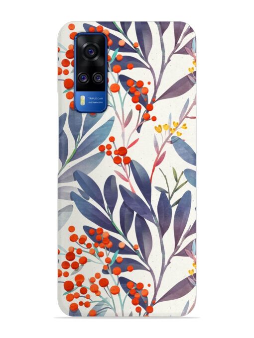 Seamless Floral Pattern Snap Case for Vivo Y51