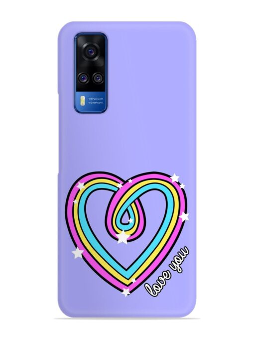 Colorful Rainbow Heart Snap Case for Vivo Y51 Zapvi