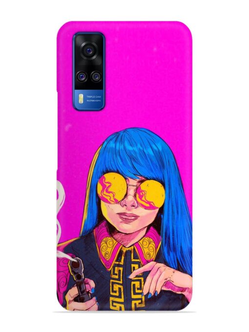 Aesthetic Anime Girl Snap Case for Vivo Y51 Zapvi