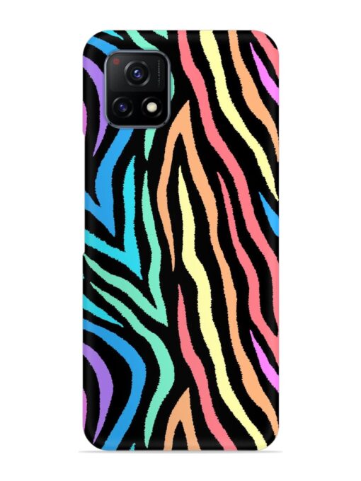 Colorful Abstract Zebra Snap Case for Vivo Y52S Zapvi