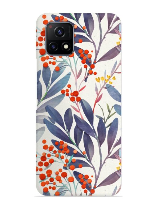 Seamless Floral Pattern Snap Case for Vivo Y52S Zapvi