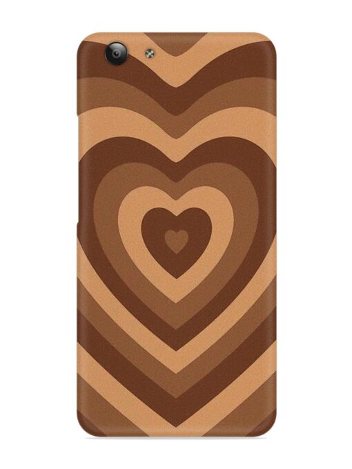 Brown Heart Snap Case for Vivo Y53 Zapvi