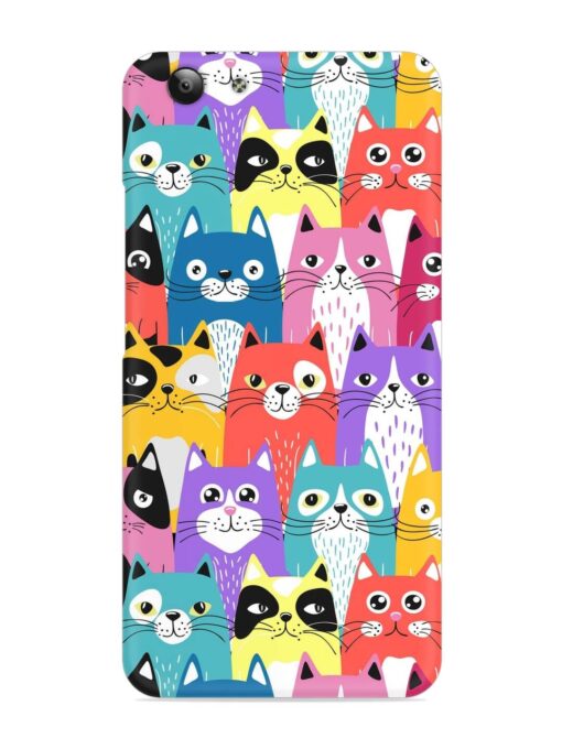 Funny Cartoon Cats Snap Case for Vivo Y53