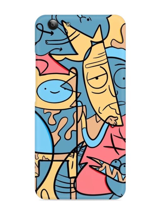 Silly Face Doodle Snap Case for Vivo Y53