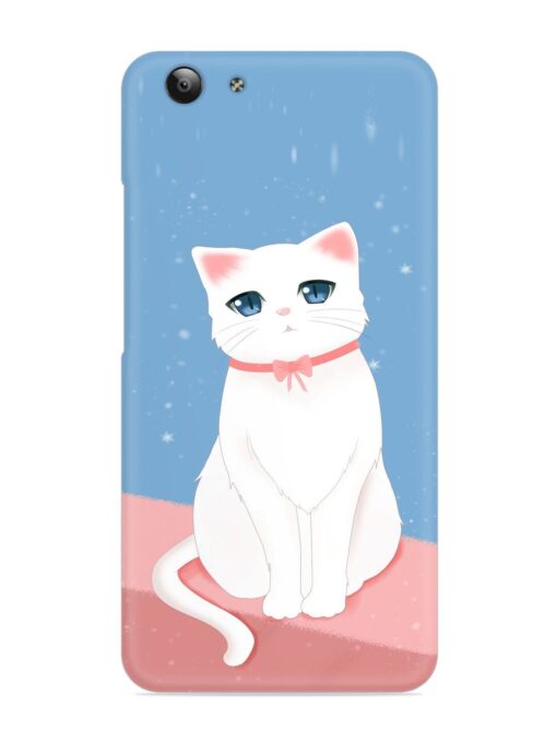 Cute White Cat Snap Case for Vivo Y53