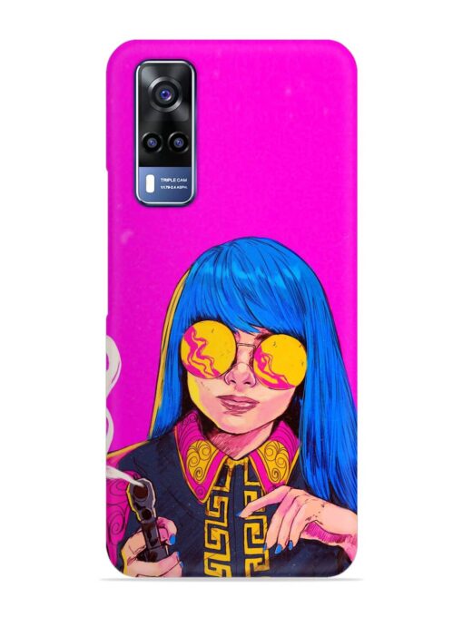 Aesthetic Anime Girl Snap Case for Vivo Y53S