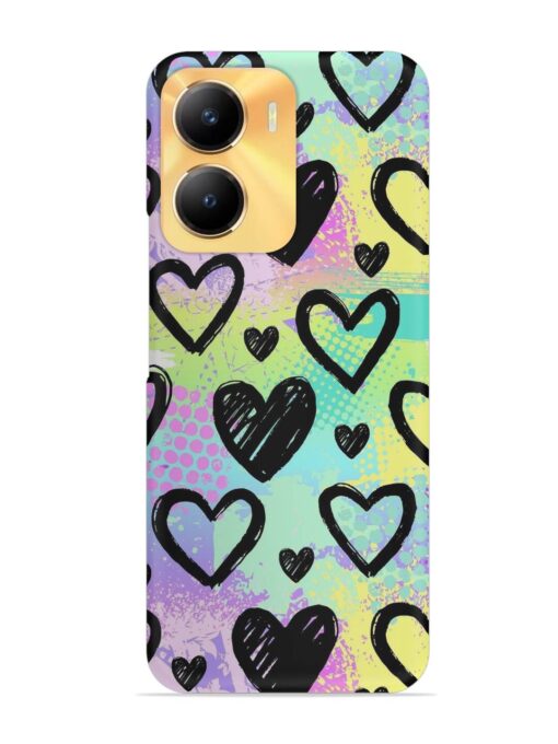 Bright Pattern Hearts Snap Case for Vivo Y56 (5G)