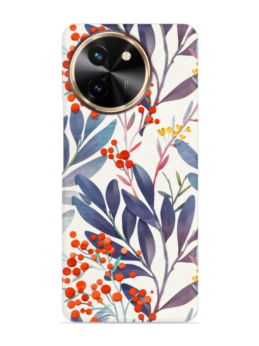 Seamless Floral Pattern Snap Case for Vivo Y58 (5G)