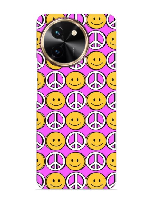 Smiley Face Peace Snap Case for Vivo Y58 (5G)