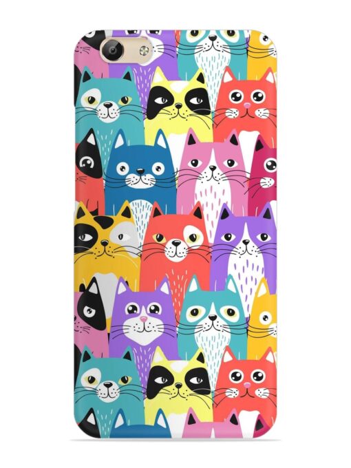 Funny Cartoon Cats Snap Case for Vivo Y69