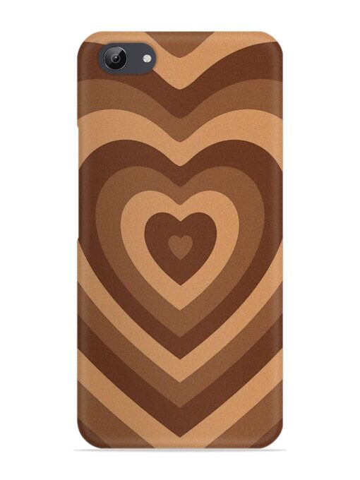 Brown Heart Snap Case for Vivo Y71 Zapvi