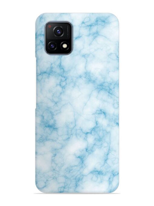 Blue White Natural Marble Snap Case for Vivo Y72 (5G) Zapvi