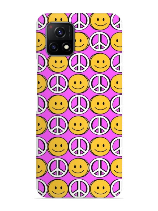 Smiley Face Peace Snap Case for Vivo Y72 (5G)