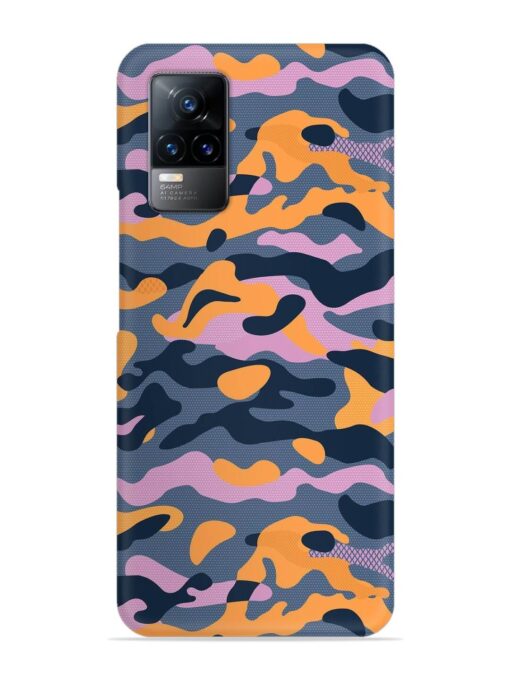 Camouflage Army Military English Orange Art Snap Case for Vivo Y73 Zapvi