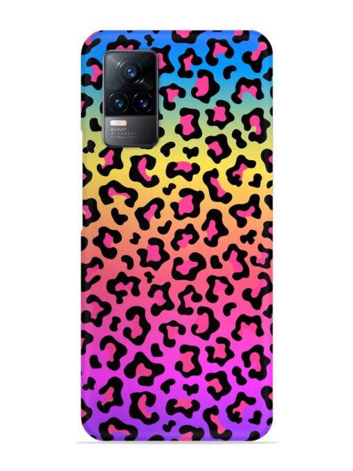 Neon Rainbow Colored Snap Case for Vivo Y73 Zapvi