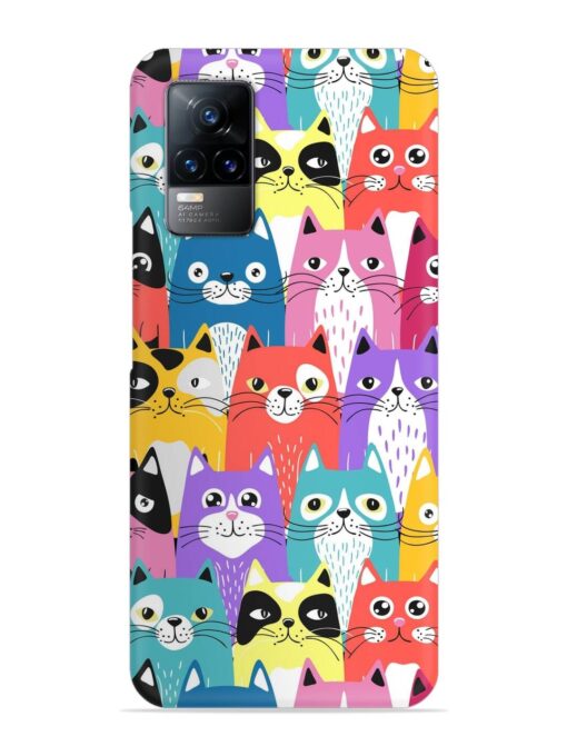 Funny Cartoon Cats Snap Case for Vivo Y73