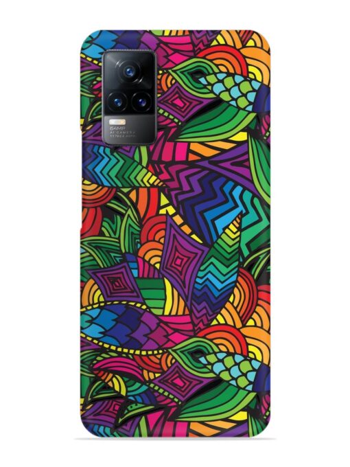 Abstract Multicolor Seamless Snap Case for Vivo Y73 Zapvi